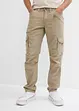 Relaxed Fit cargobukse i ren bomull, Straight, bonprix
