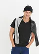 T-skjorte med V-hals (3-pack), bonprix