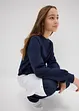 Sweatshirt med bluseinnfelling, bonprix