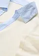 Genser i finstrikk med bluse-innfelling, bonprix
