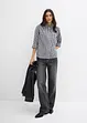 Oversized bluse med puffermer, bonprix