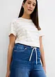 Wide Leg-jeans, Mid Waist, komfortlinning, bonprix