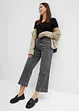 Wide Leg-jeans High Waist, cropped, bonprix