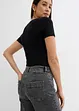 Wide Leg-jeans High Waist, cropped, bonprix