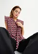 Blusetopp med print, bonprix