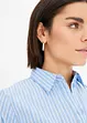 Bluse med stripemønster og smalt knytebelte, bonprix