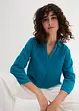 Bluse med 3/4-lang arm og lin, bonprix