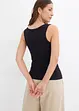 Ribbet singlet i myk viskose, bonprix
