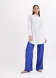 Stripete skjortekjole i poplin, bonprix
