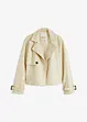 Kort jakke i imitert skinn og trenchcoat-look, bonprix