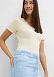 Wide Leg-jeans, Mid Waist, komfortlinning, bonprix