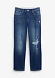 Straight-jeans, Mid Waist komfortlinning Low Stretch, cropped, bonprix