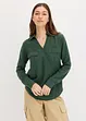 Skjortebluse i omslagslook, bonprix