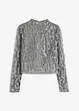 Langermet topp med glitter-detalj, bonprix