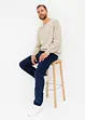 Relaxed fit-termobukse i kordfløyel med flanellfôr, Straight, bonprix