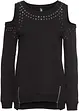 Sweatshirt med cut-outs og nagledetaljer, RAINBOW