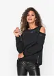 Sweatshirt med cut-outs og nagledetaljer, RAINBOW