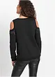 Sweatshirt med cut-outs og nagledetaljer, RAINBOW
