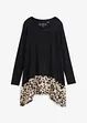 Asymmetrisk topp med chiffon-innfelling, bonprix