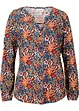 Trikot-tunika med print, lang arm, bonprix