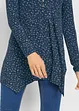 Trikottopp med asymmetrisk kant, lang arm, bonprix