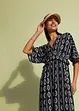 Midikjole i jersey med print, bonprix
