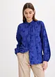 Lett transparent bluse med blomsterapplikasjon, bonprix