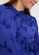 Lett transparent bluse med blomsterapplikasjon, bonprix