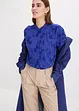 Lett transparent bluse med blomsterapplikasjon, bonprix