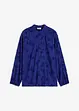 Lett transparent bluse med blomsterapplikasjon, bonprix