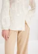 Lett transparent bluse med blomsterapplikasjon, bonprix