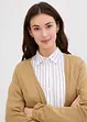 Cardigan i ren bomullsslub, bonprix