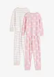 Pyjamas med økologisk bomull (4-delt sett), bonprix