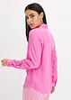 Bluse i viskose-sateng med jakkeslag, bonprix