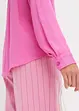 Bluse i viskose-sateng med jakkeslag, bonprix