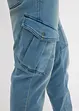 Regular Fit sweat-jeans med cargolommer, Straight, bonprix
