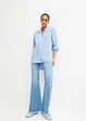 Lang bluse med ermer som kan brettes opp, bonprix