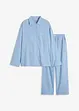 Oversized, vevd pyjamas med knapper, bonprix