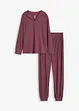 Loungewear-kosedress i mykt, ribbet materiale, bonprix