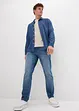 Relaxed Fit-jeans i formstabil, slitesterk denim med stretch, tapered, bonprix