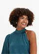 One shoulder-kjole i blank sateng, bonprix