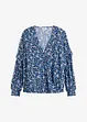 Mønstret bluse med volang, bonprix