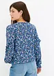 Mønstret bluse med volang, bonprix