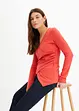 Ribbet topp i omslagsstil, bonprix