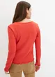 Ribbet topp med V-hals, bonprix