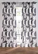 Gardin i resirkulert polyester med grafisk print (1-pack), bonprix