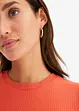Kjole i ribbet jerseymateriale, bonprix