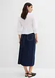 Jeansskjørt Mid Waist, komfortlinning, super soft, bonprix