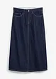 Jeansskjørt Mid Waist, komfortlinning, super soft, bonprix