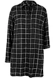 Lang, rutet bluse med lommer, bonprix